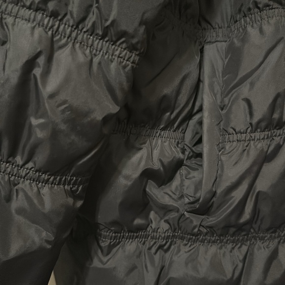 Eileen Fisher Eggshell Recycled Nylon Stand Collar Puffer Coat - Picture 8 of 12